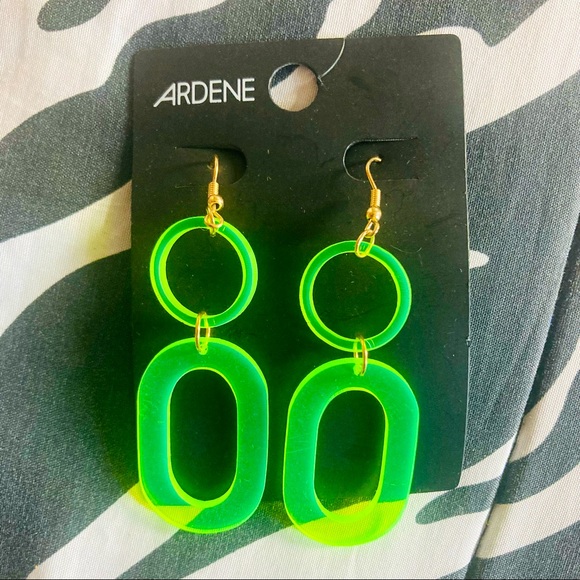 Neon Yellow Semi-transparent Earrings - Ardene - Picture 3 of 4